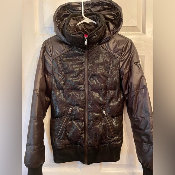 GUESS PUFFY DOWN FILLED WINTER COAT - Picture 1 of 6